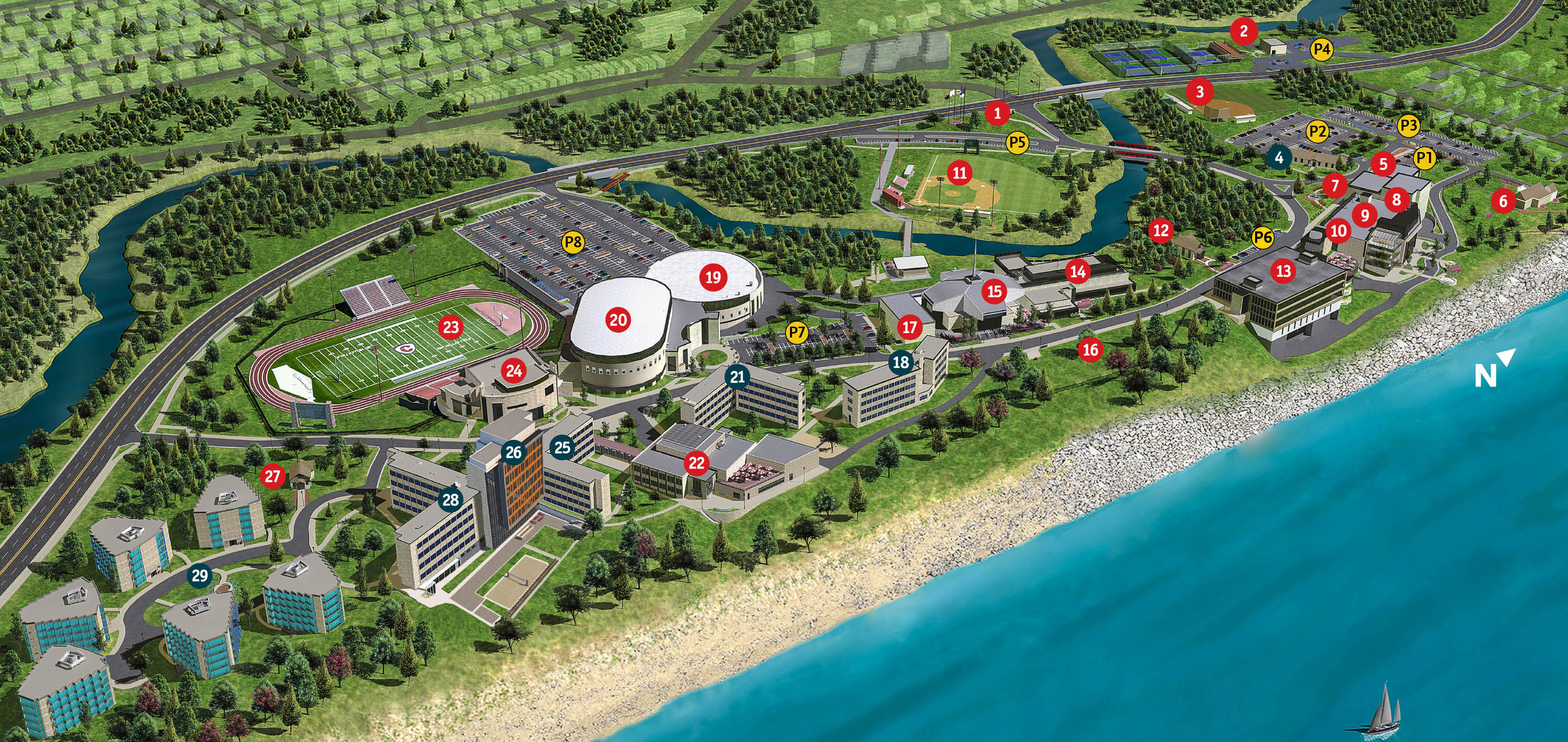 Carthage College Campus Map