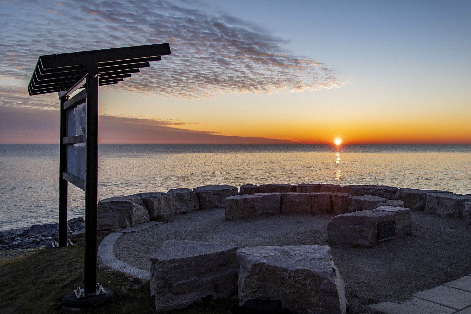 Carthage's outdoor classroom is the perfect place to watch the sunrise.