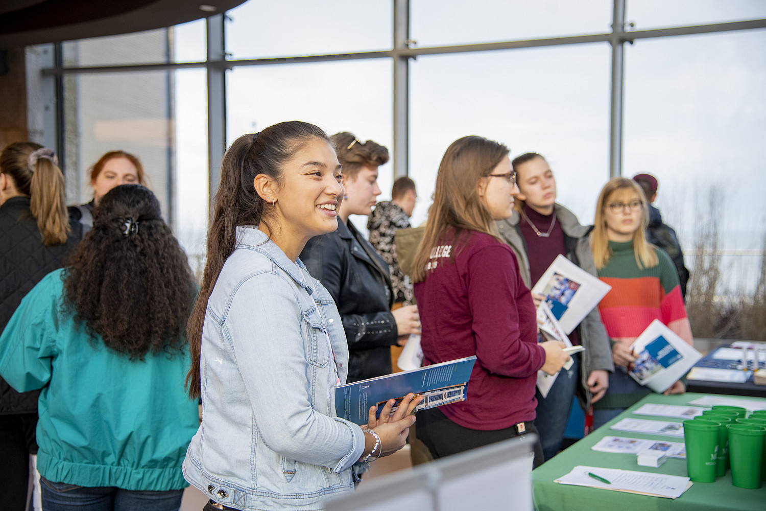 Students learn more about available opportunities in the health professions at the annual Pre-Health Fair held in the Science Center atrium.