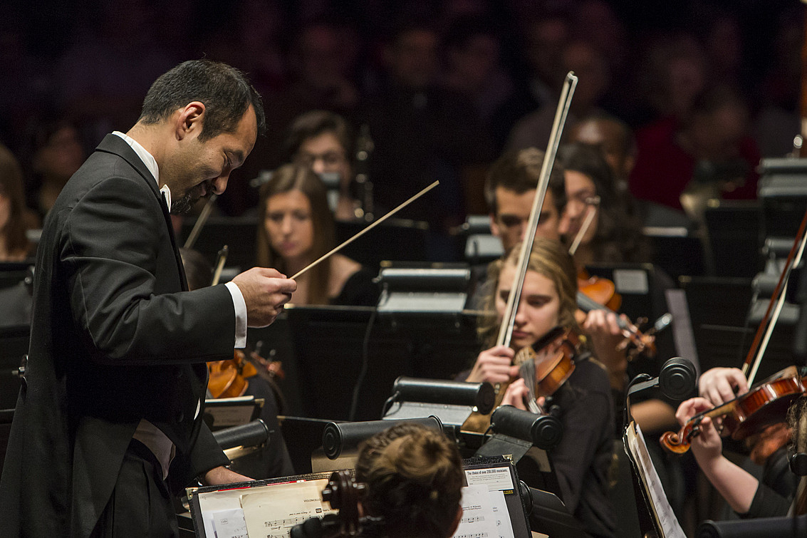 The Carthage Philharmonic performing during a Carthage Christmas Festival.