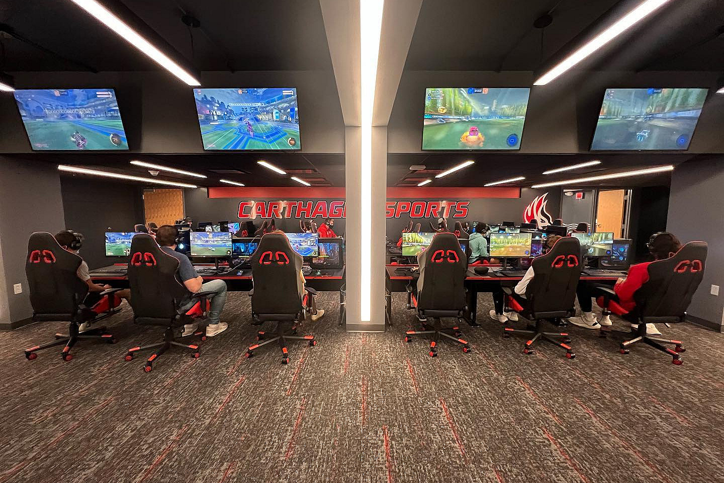 The College converted the former WOH's Place to an Esports Arena on the lower level of the Todd Wehr Center.
