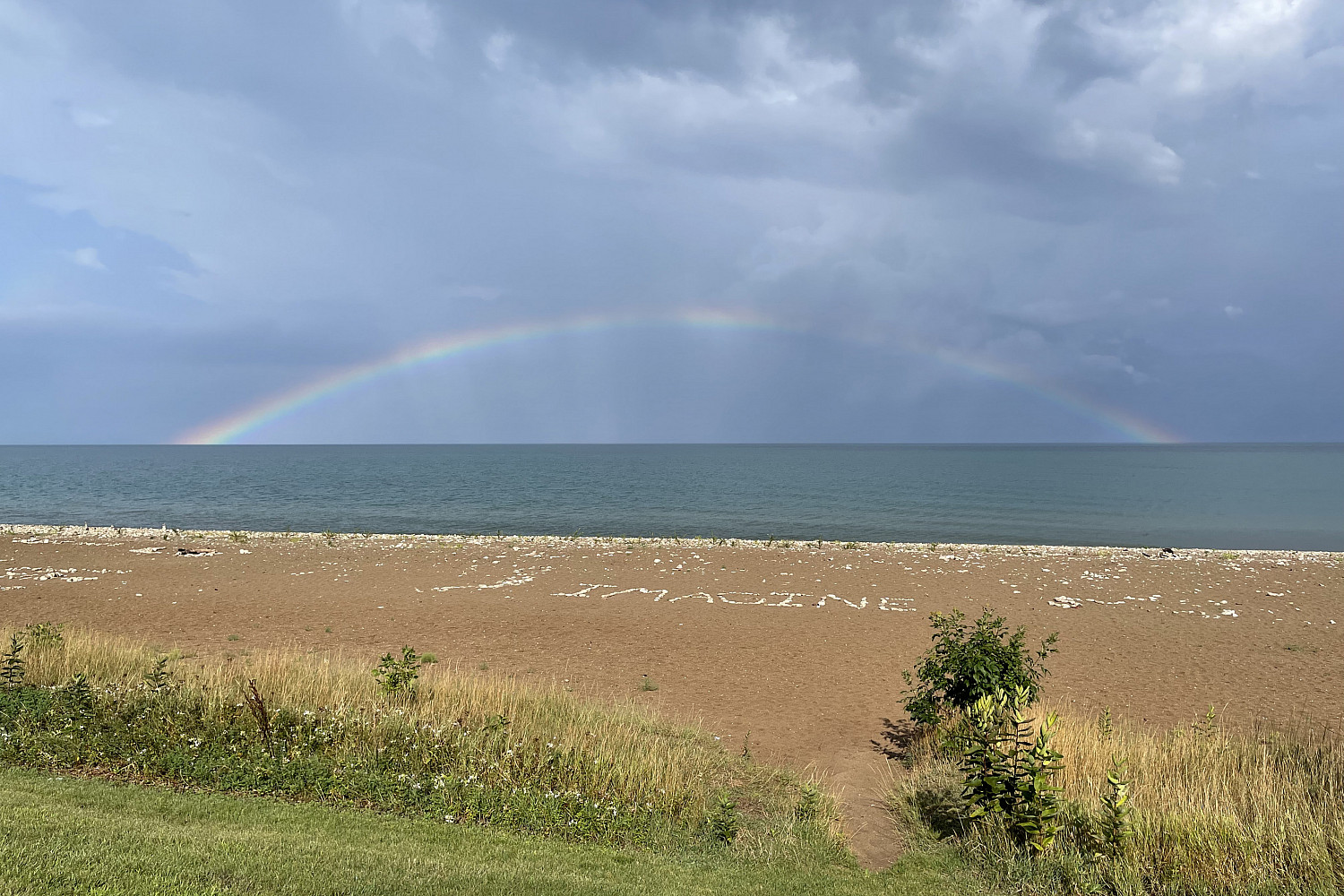You may catch a rainbow over Lake Michigan after a storm!