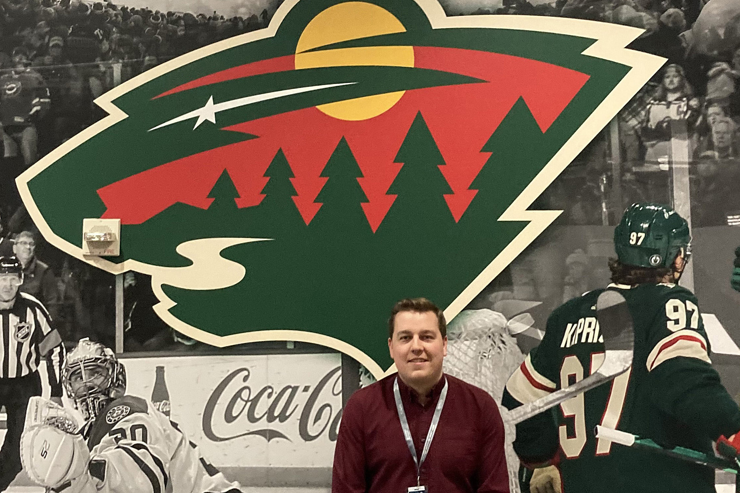 Will Jurgensen MSc '21, corporate partnerships account executive for the Minnesota Wild.