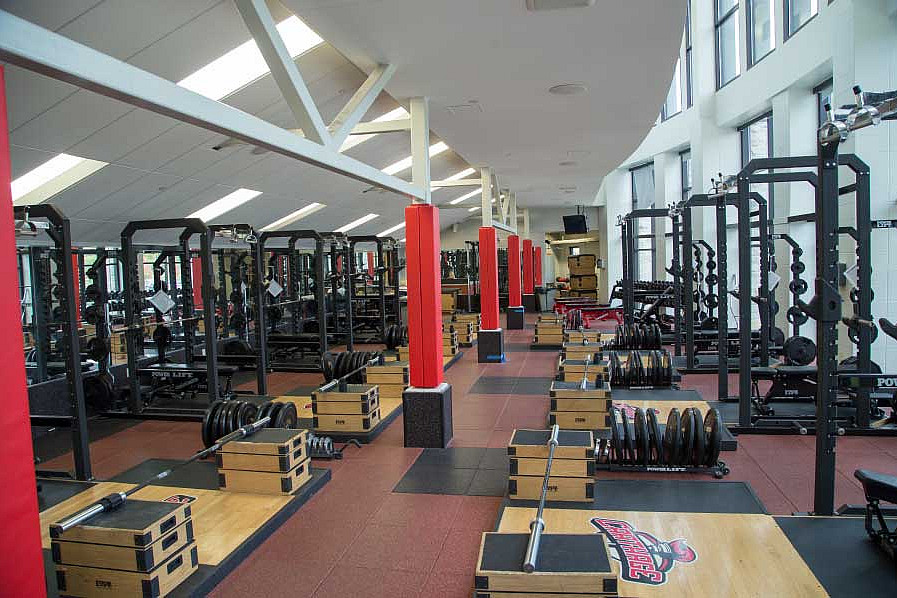 The Marconi Weight Room, located in the TARC, is home to a variety of free weights and weight machines.