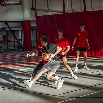 Carthage students playing intramural sports.