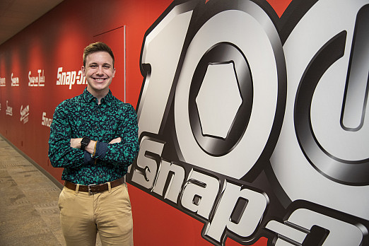 Carthage student Evan Blievernicht interned at Snap-on Tools, one of the many global companies headquartered in the Kenosha area.