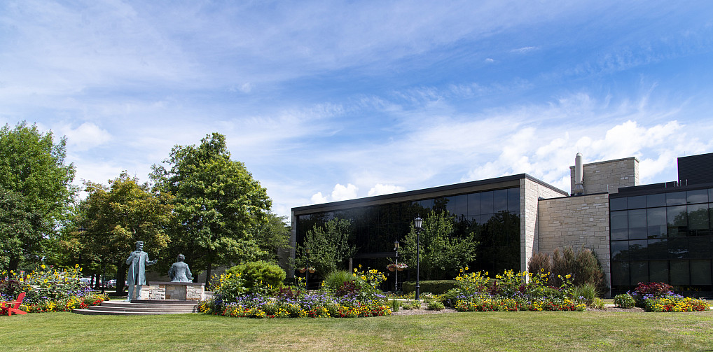 Outside of the Clausen Center