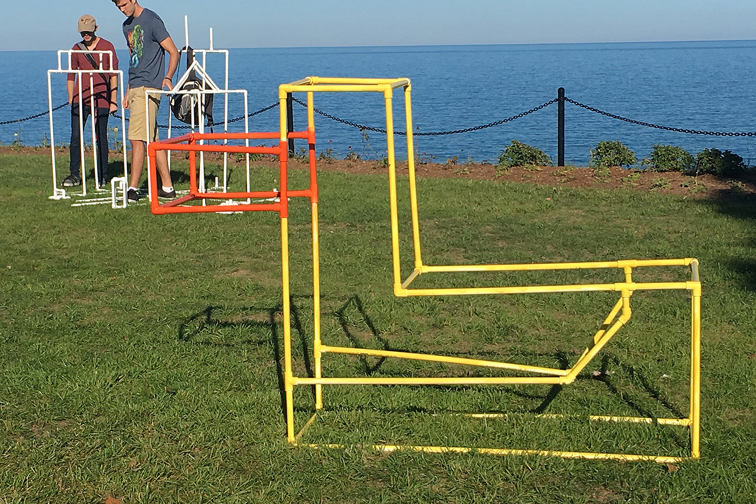 Large-scale temporary PVC sculpture on campus, Fall 2017