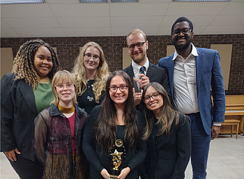 Carthage Mock Trial team at the fall 2023 Fantastic Flyer tournament.