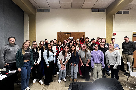 A group photo of students