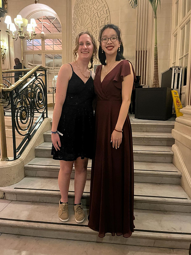 Emily Van Dixhorn '26 (left) and Maya Zenner '25 (right).