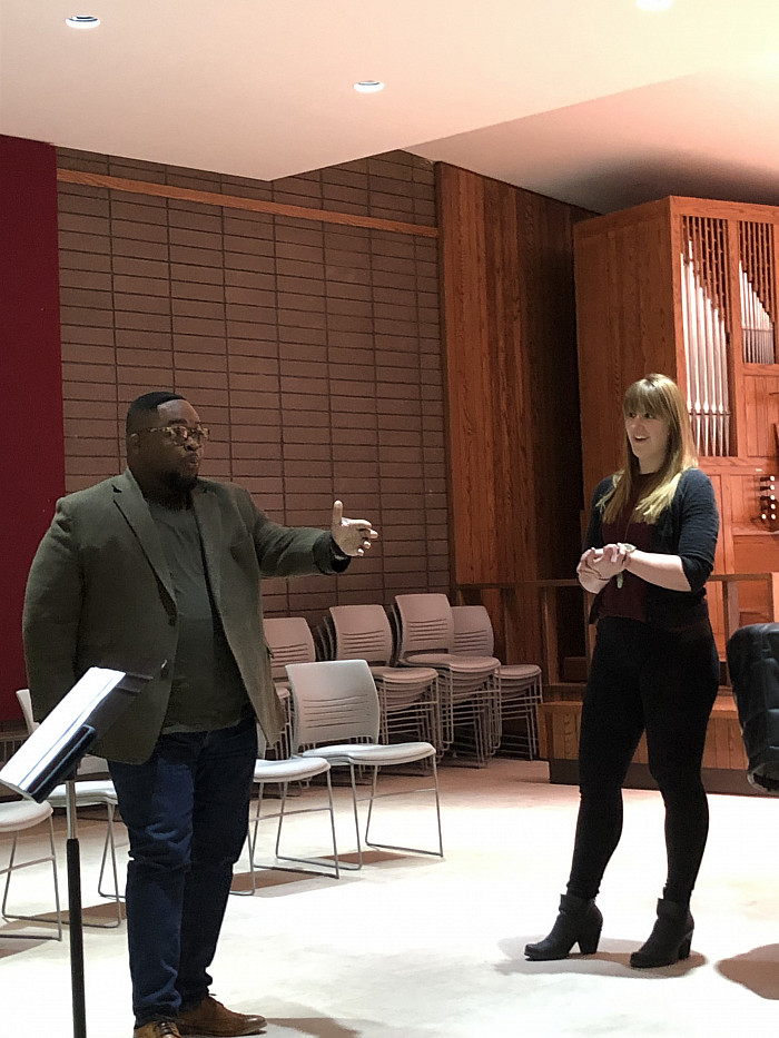 Jazz musician GT Allen came to campus for a residency in April 2022.