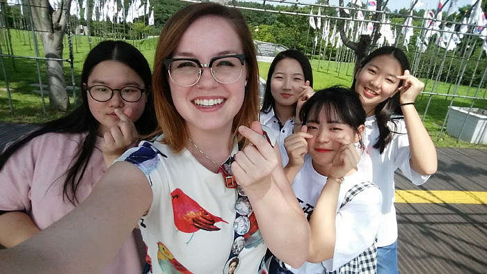 Paige Whitney '17 was selected as a Fulbright English Teaching Assistant in a South Korean.