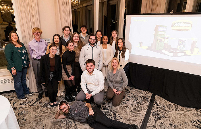 For the third year in a row, students in the Graphic Design Practicum class took part in the Experiential Designers Producers Association...