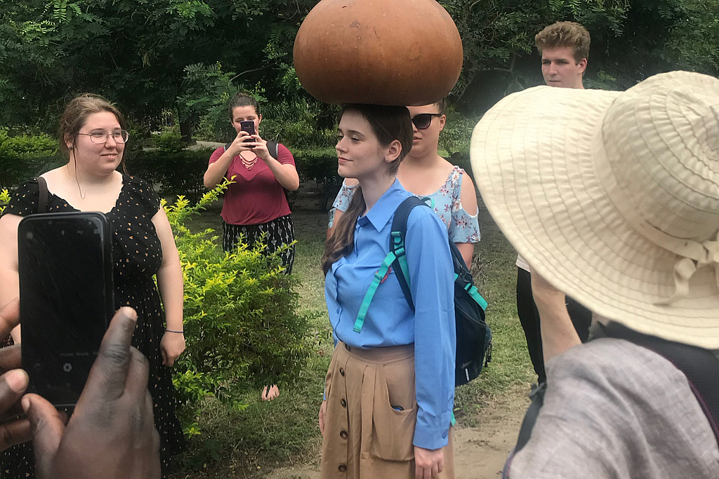 Students on a J-Term study tour in Tanzania.