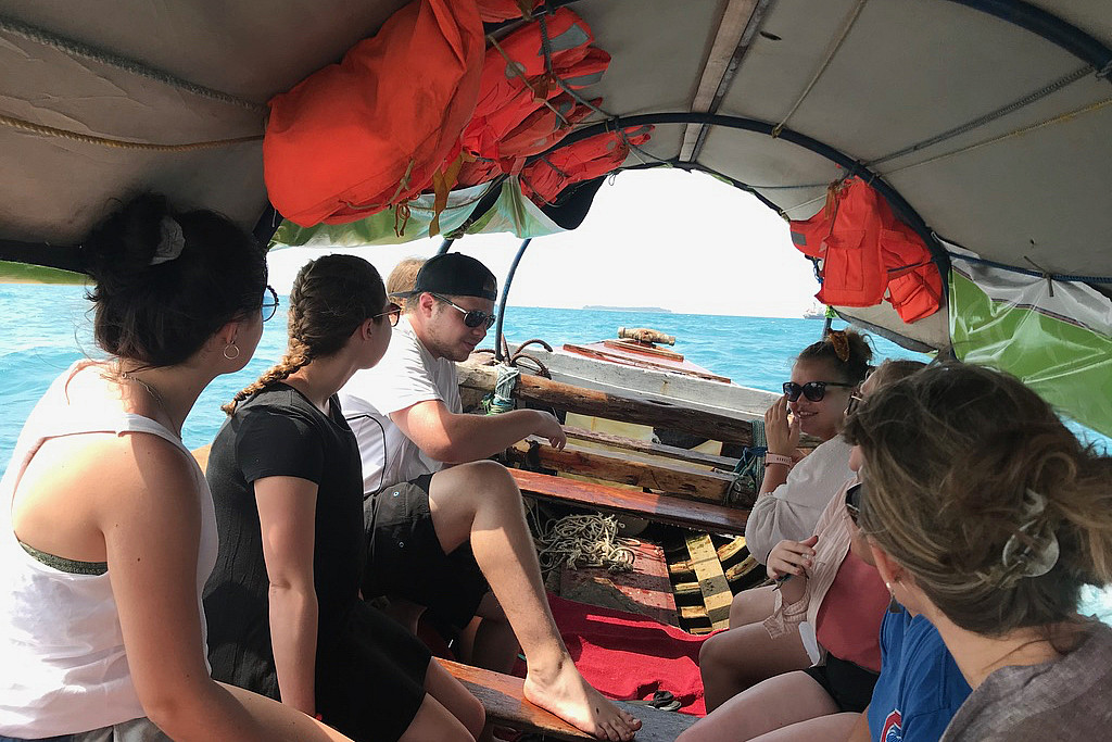 Students on a J-Term study tour in Tanzania.