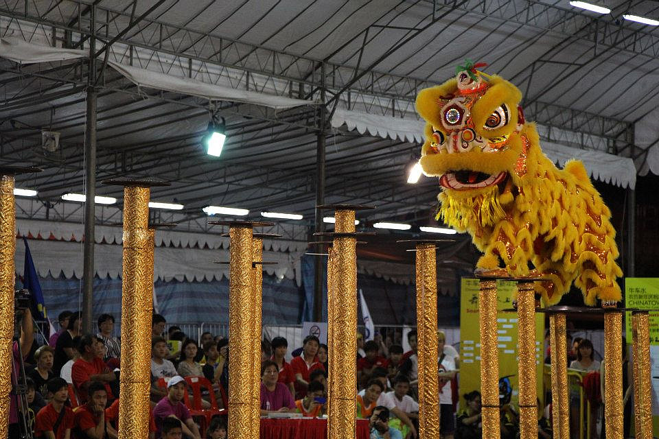 Lion dance performance