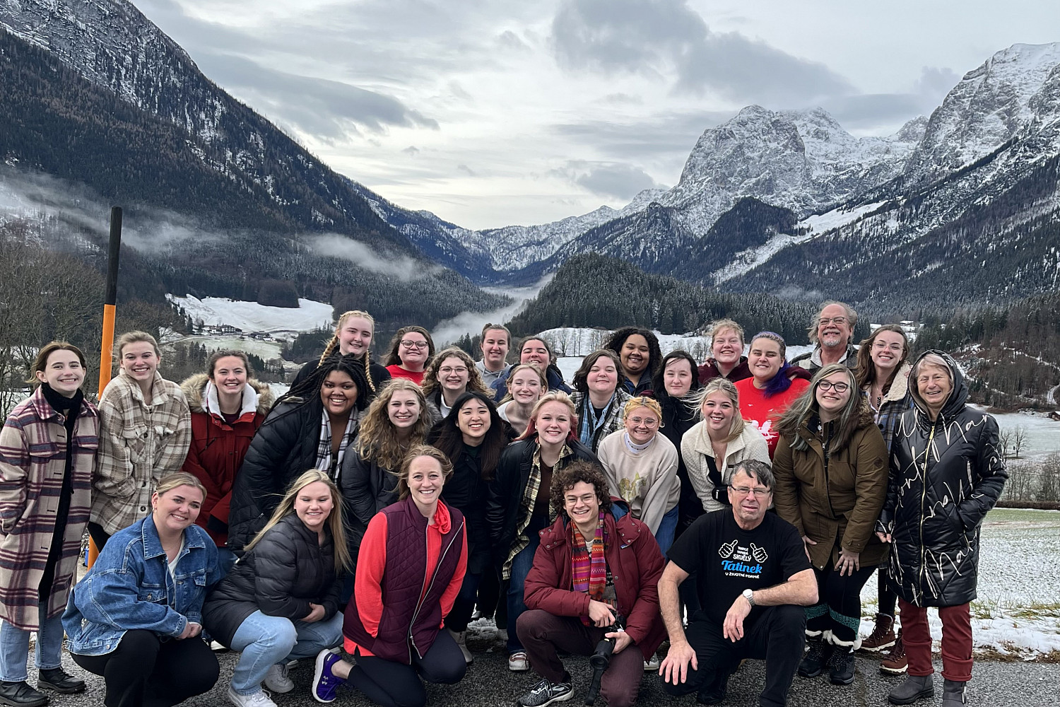 A group photo with students and faculty on the Central Europe Choir Traditions study tour.