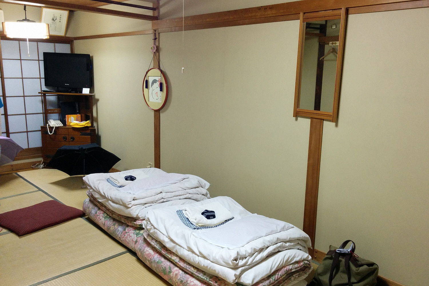 A Japanese hotel room