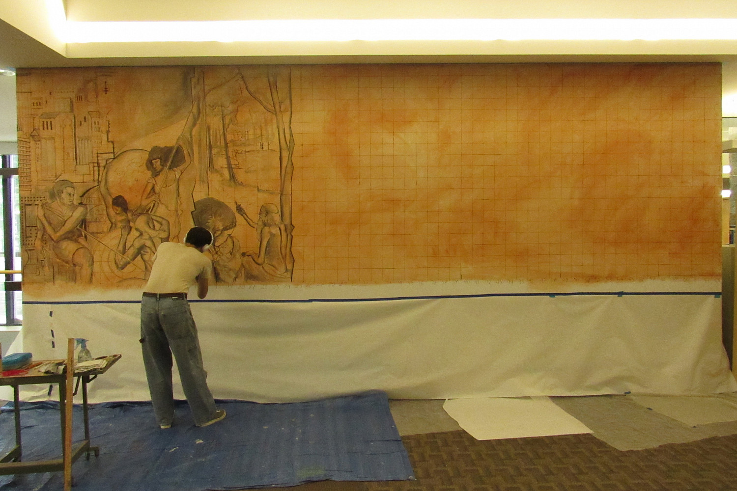 Hedberg Library Domains of Knowledge Mural by Paul Salsieder '18