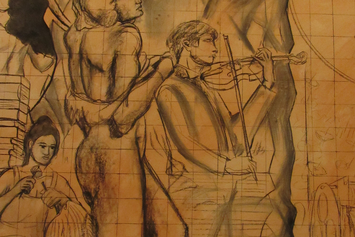 Hedberg Library Domains of Knowledge Mural by Paul Salsieder '18