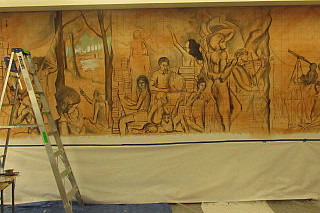 Hedberg Library Domains of Knowledge Mural by Paul Salsieder '18