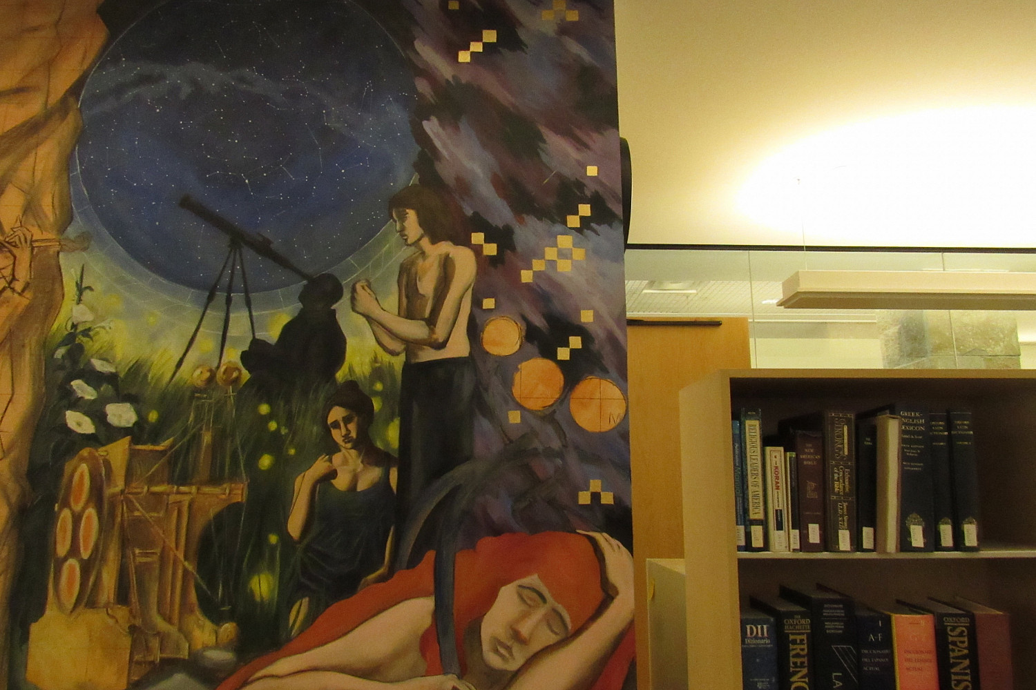 Hedberg Library Domains of Knowledge Mural by Paul Salsieder '18