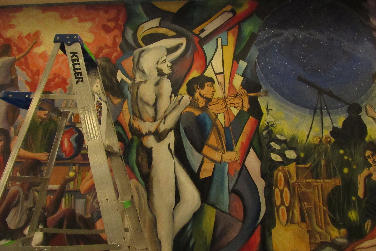 Hedberg Library Domains of Knowledge Mural by Paul Salsieder '18