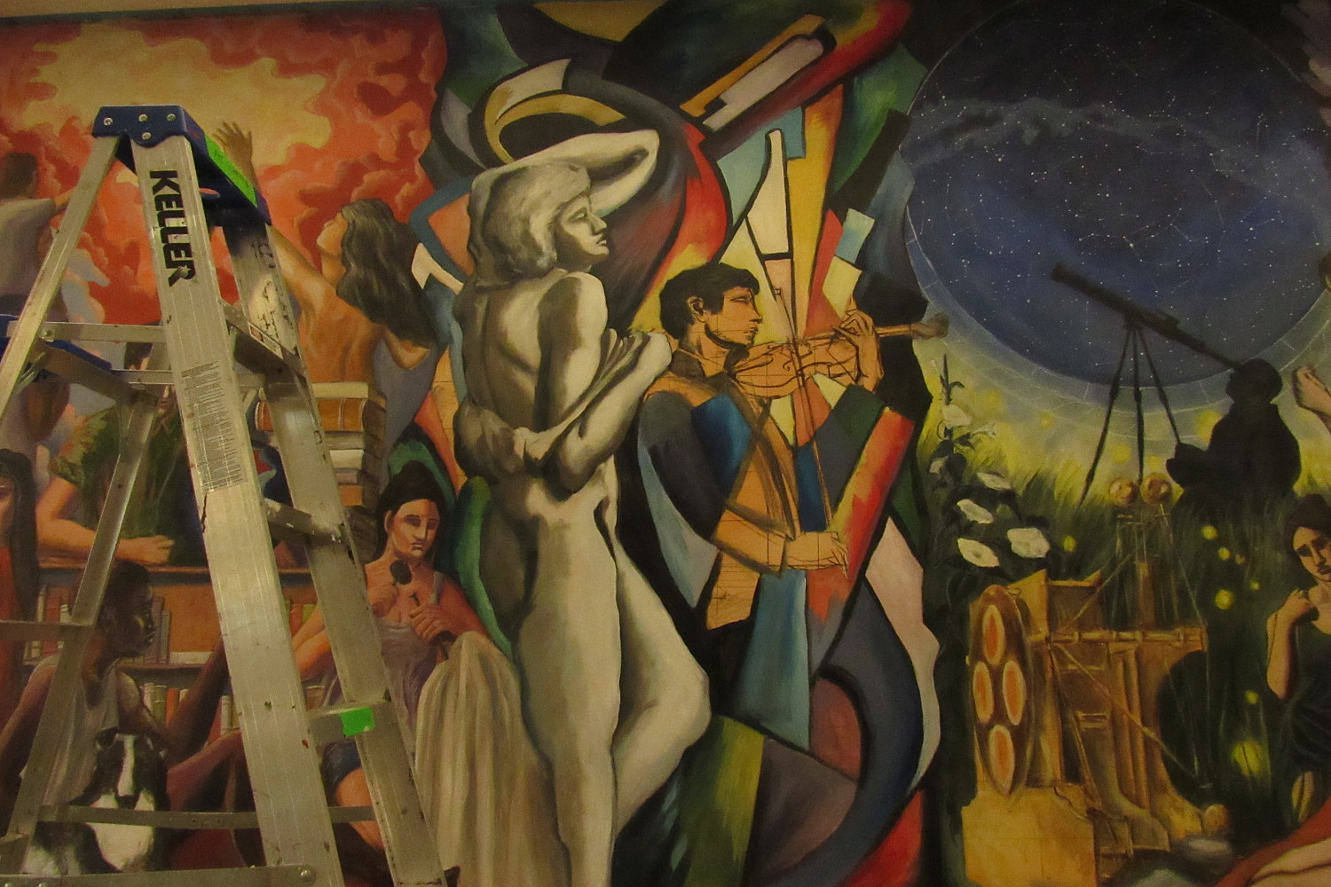 Hedberg Library Domains of Knowledge Mural by Paul Salsieder '18