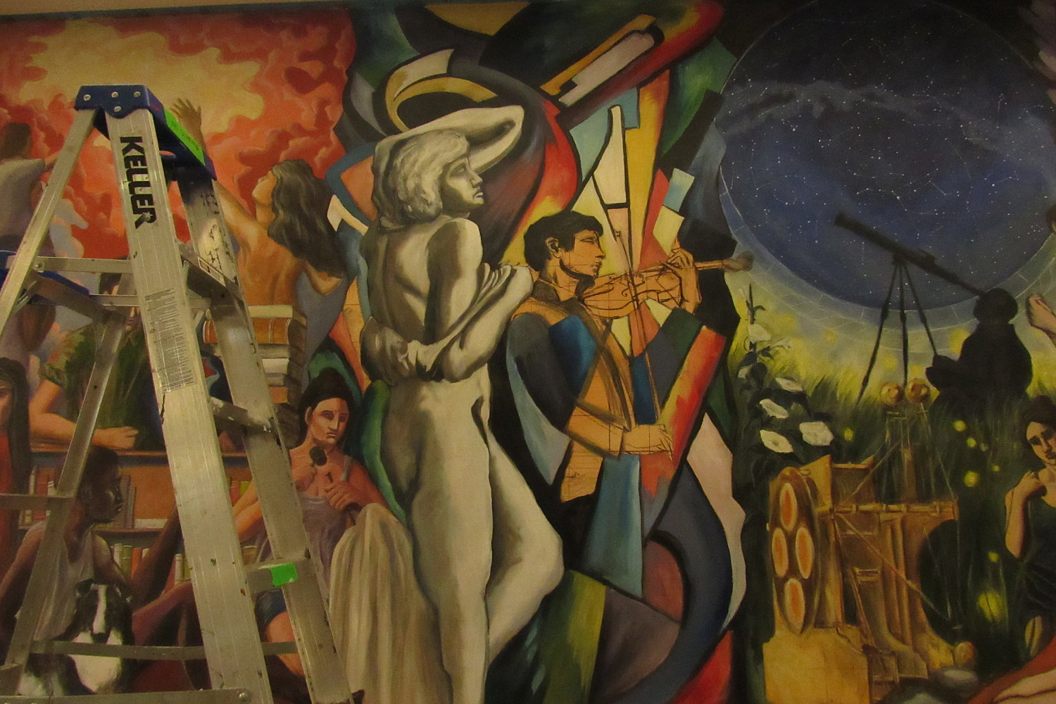 Hedberg Library Domains of Knowledge Mural by Paul Salsieder '18