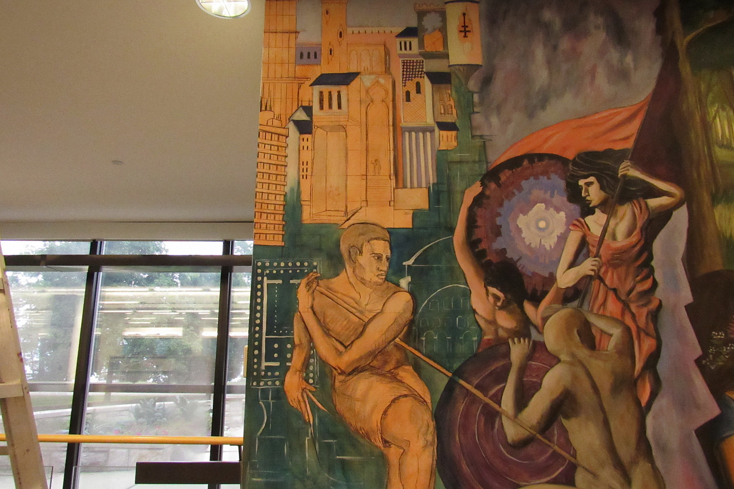 Hedberg Library Domains of Knowledge Mural by Paul Salsieder '18