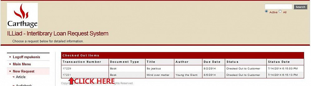 Interlibrary Loan ? Checking Out