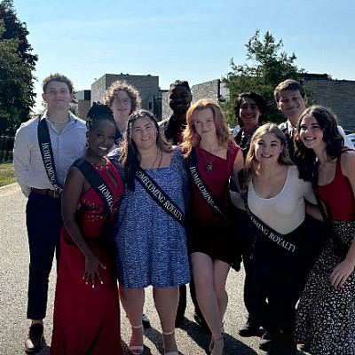 A group image of the Homecoming court.