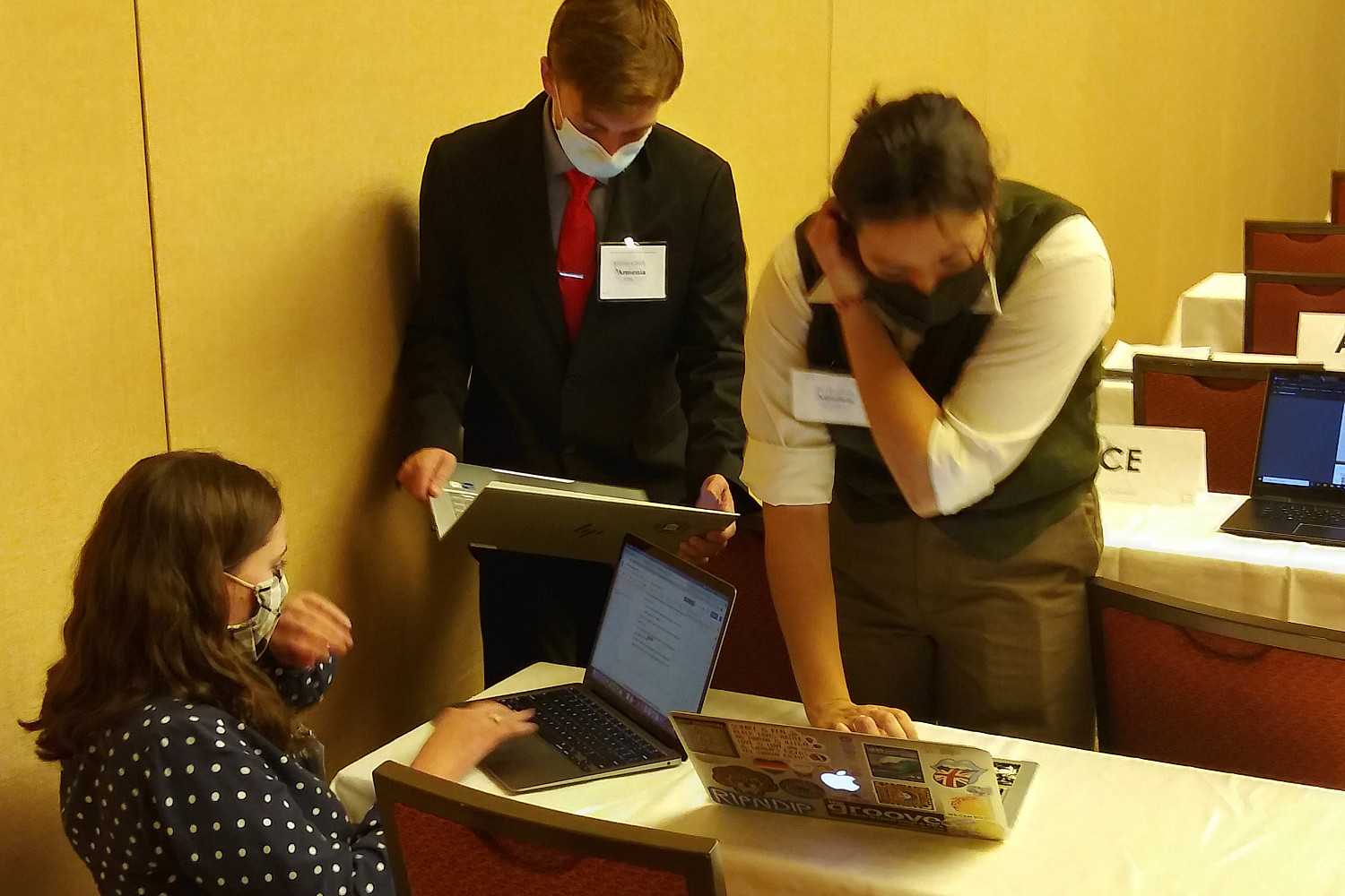 Model UN students attended the AMUN Conference in Chicago in fall 2021.