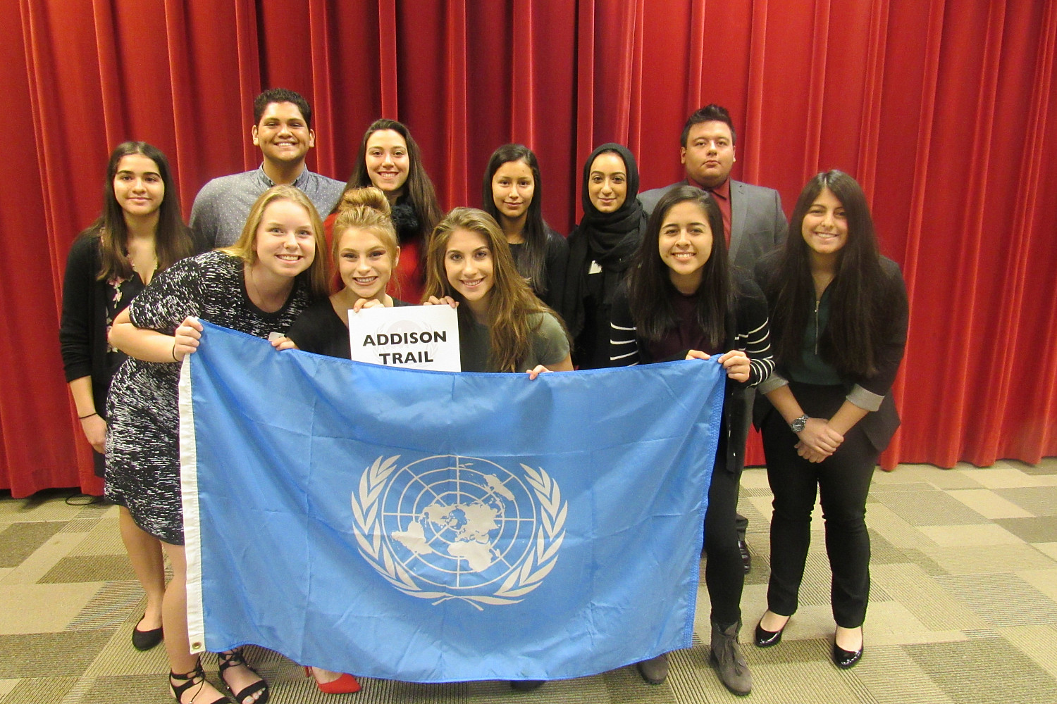 Addison Trail High School at the 2017 Model UN High School Conference at Carthage.