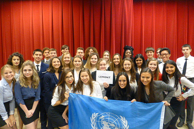 Lemont High School at the 2017 Model UN High School Conference at Carthage.