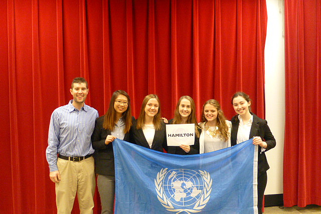 Hamilton High School at the 2017 Model UN High School Conference at Carthage.