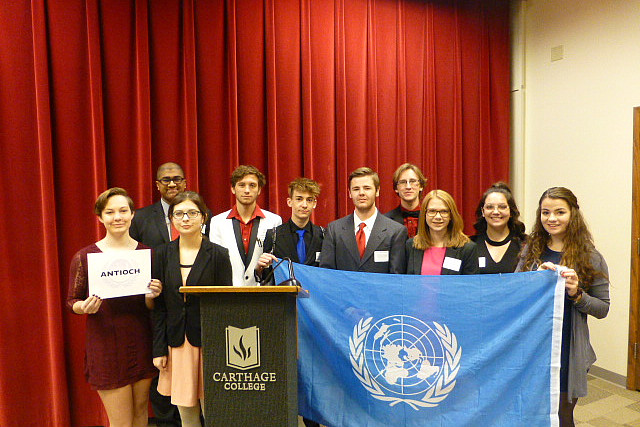 Antioch High School at the 2017 Model UN High School Conference at Carthage.