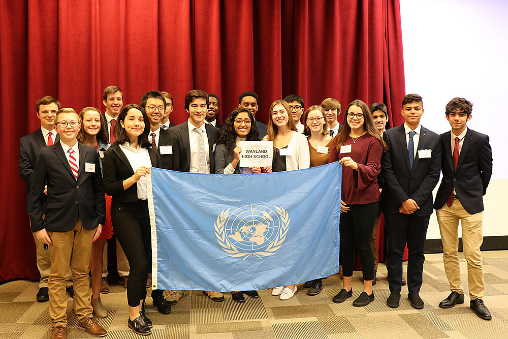 Wayland High School at the 2018 Model UN High School Conference at Carthage.