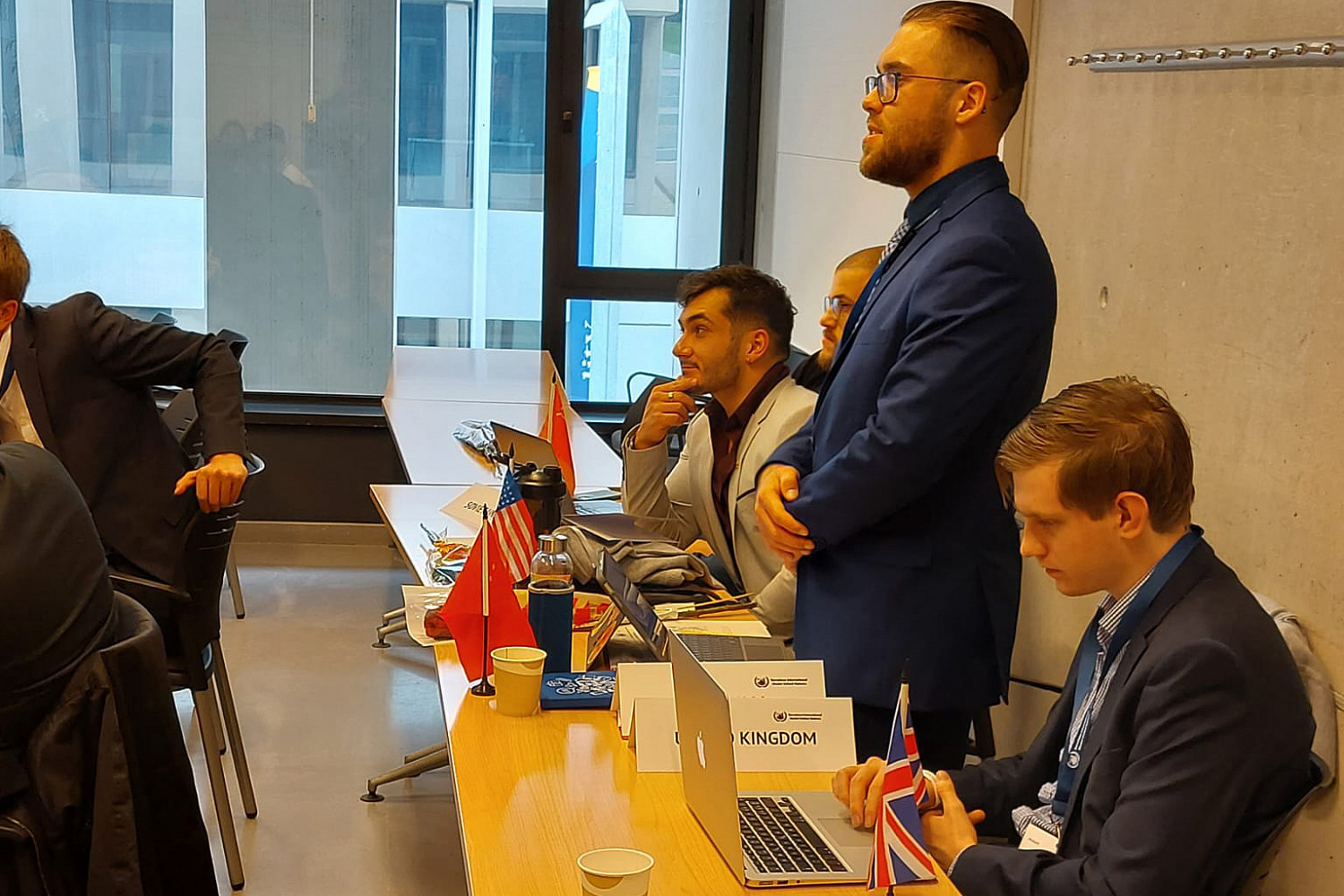 Carthage students Ryan Delgado '22 and Alex Papiez '24 at the BIMUN Model UN Conference in Spain.