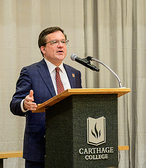 John Swallow at podium