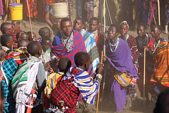 The Maasai people hold a music-filled ceremony to choose a leader among the young men and boys, w...