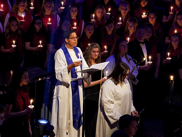Carthage is grieving the loss of its beloved campus pastor, the Rev. Kara Baylor, shown here at t...