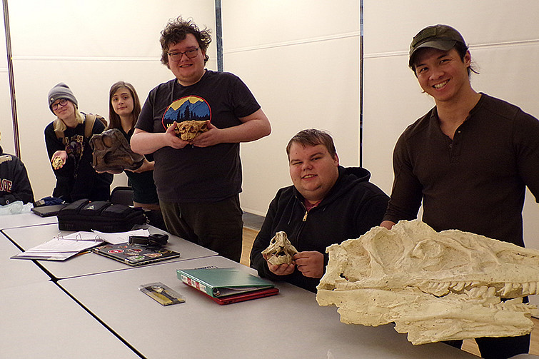 Dinosaur Evolution & Extinction course (Spring 2023); students in the process of writing formal anatomical descriptions, each based o...